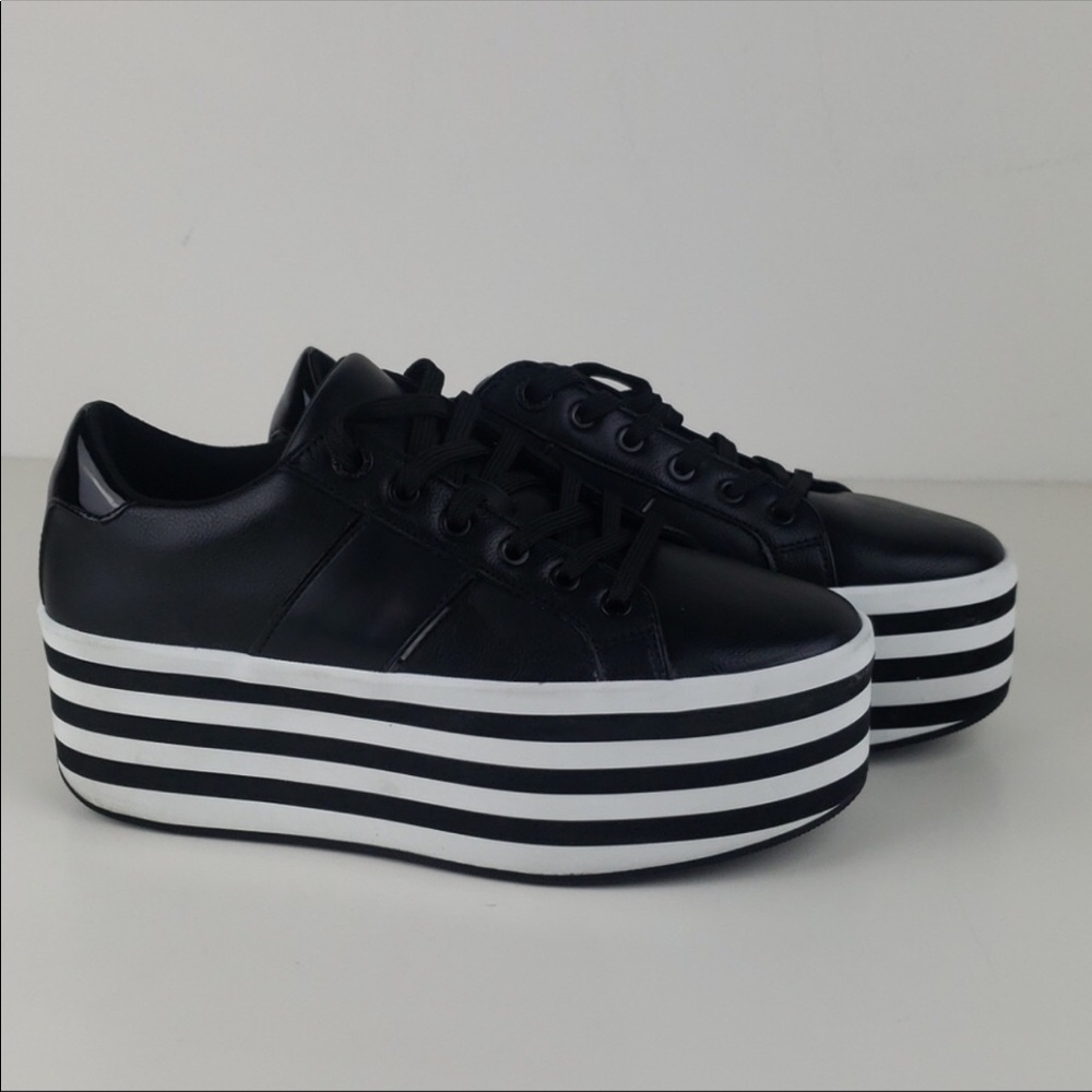 Aldo Nydoilia black white platform sneakers shoes